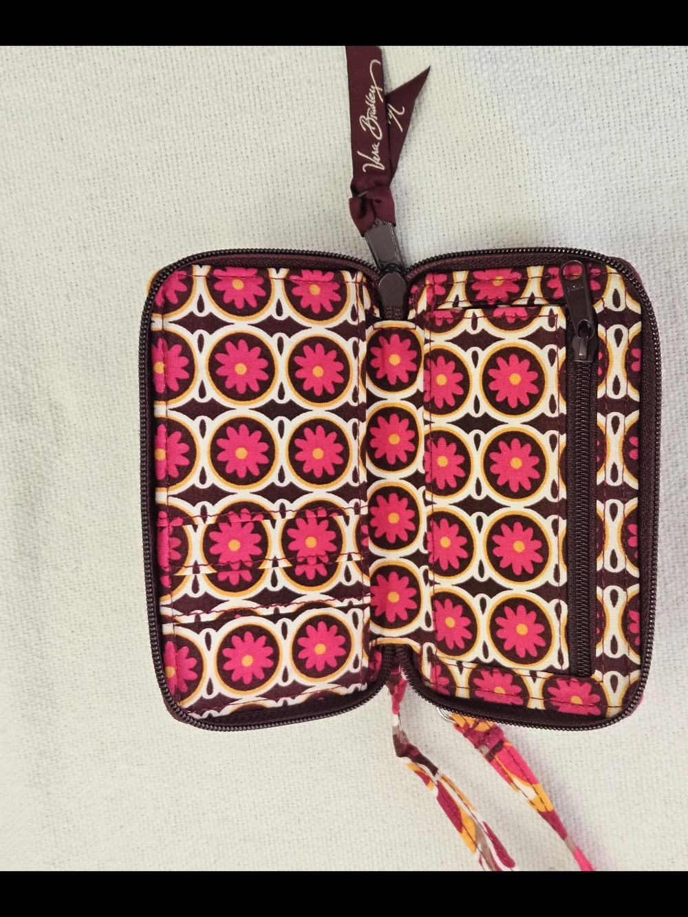 Vera Bradley Wallet Wristlet Mocha Rouge - Picture 5 of 5